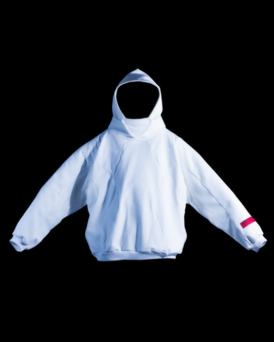 Blank Cyber Atom Hoodie - White XL