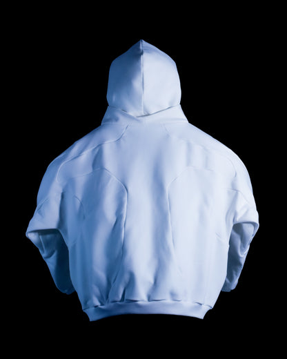 Blank Cyber Atom Hoodie - White XL