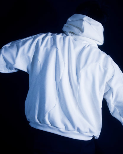 Blank Cyber Atom Hoodie - White XL