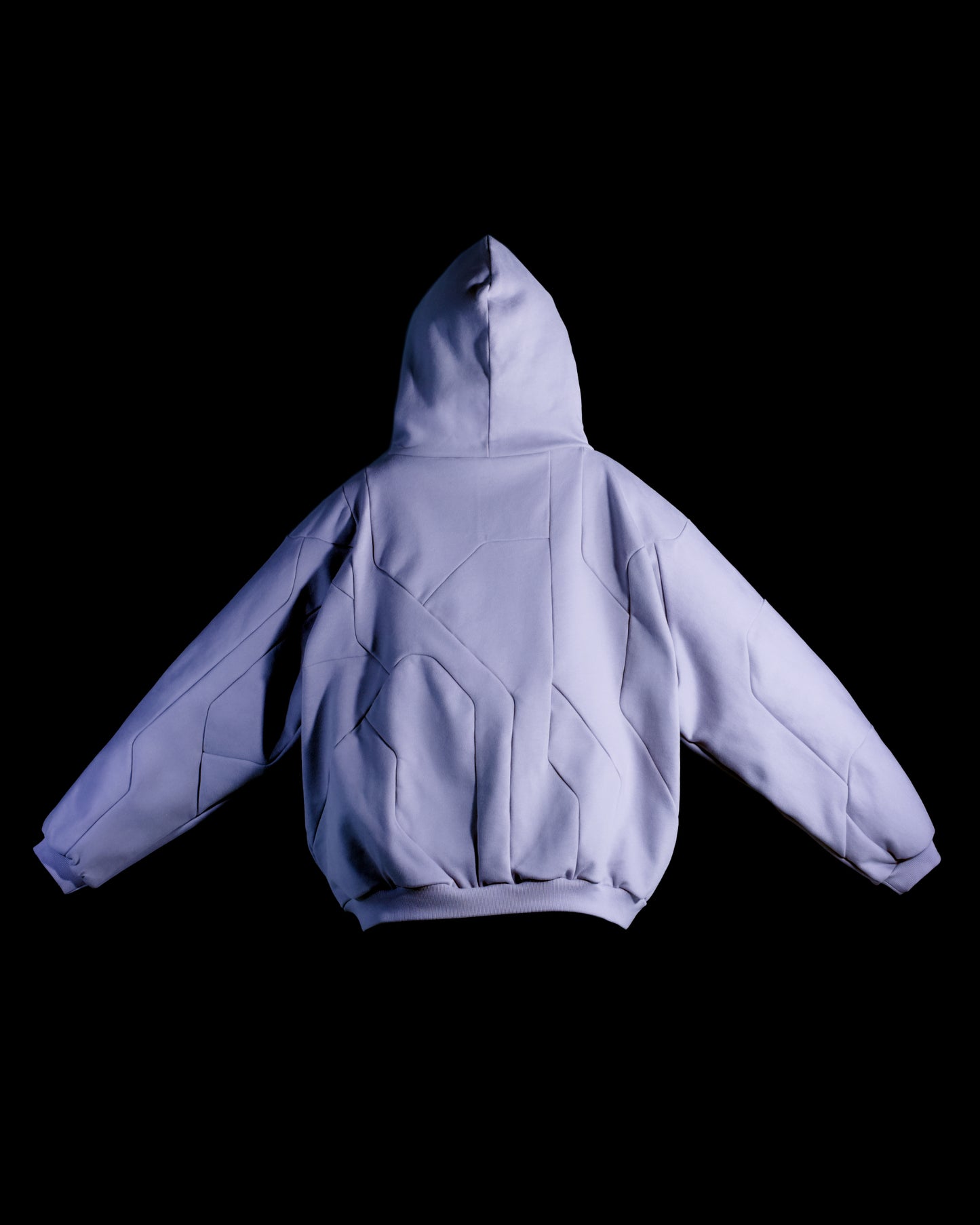 Chest Panel Hoodie - Light Grey Large