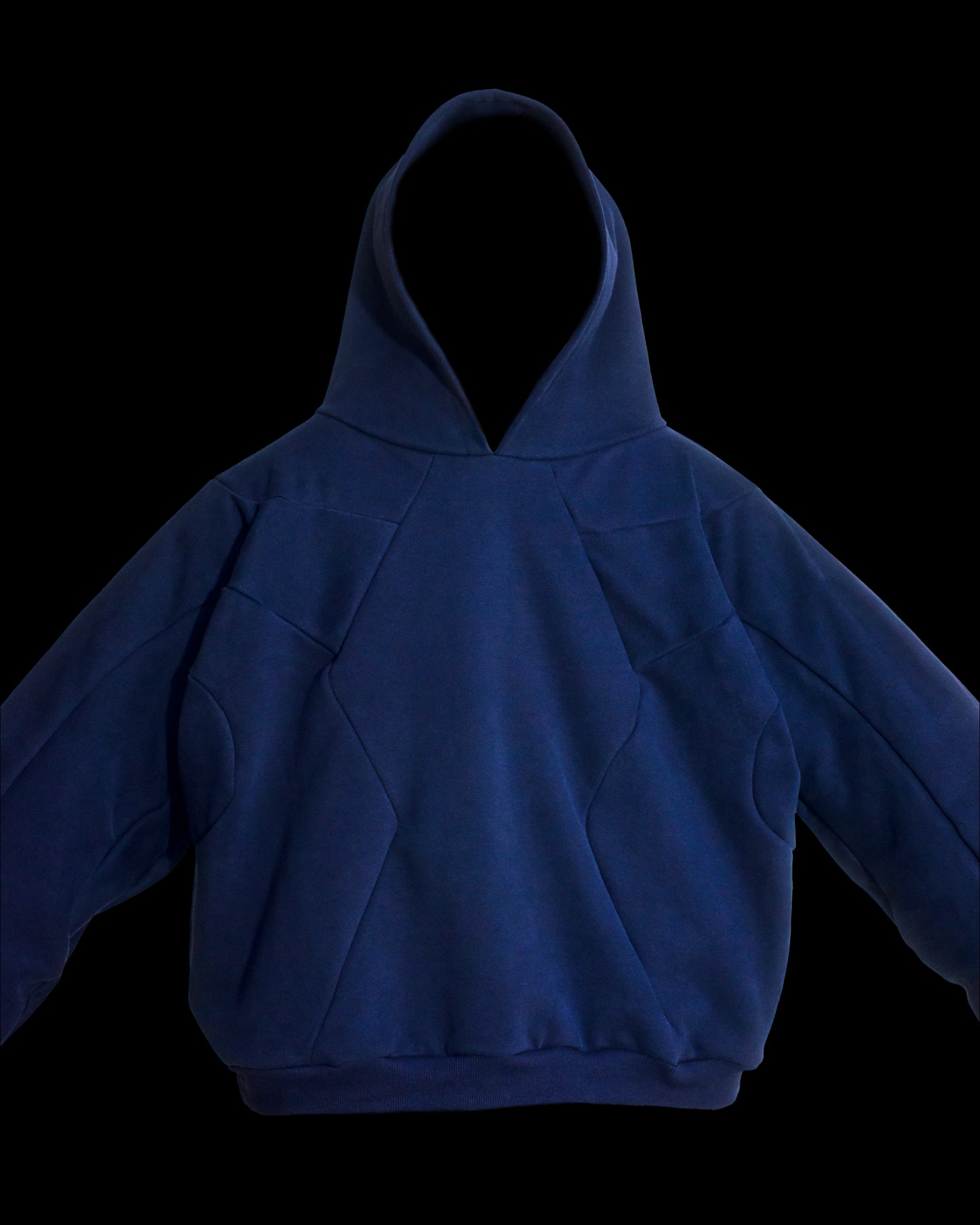 Blank Cyber Atom Hoodie - Navy Medium